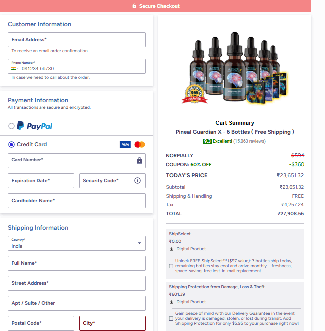 Pineal Guardian -order-page